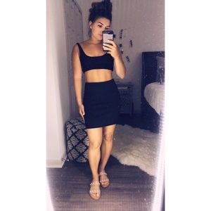 Tresics Black Fitted Skirt